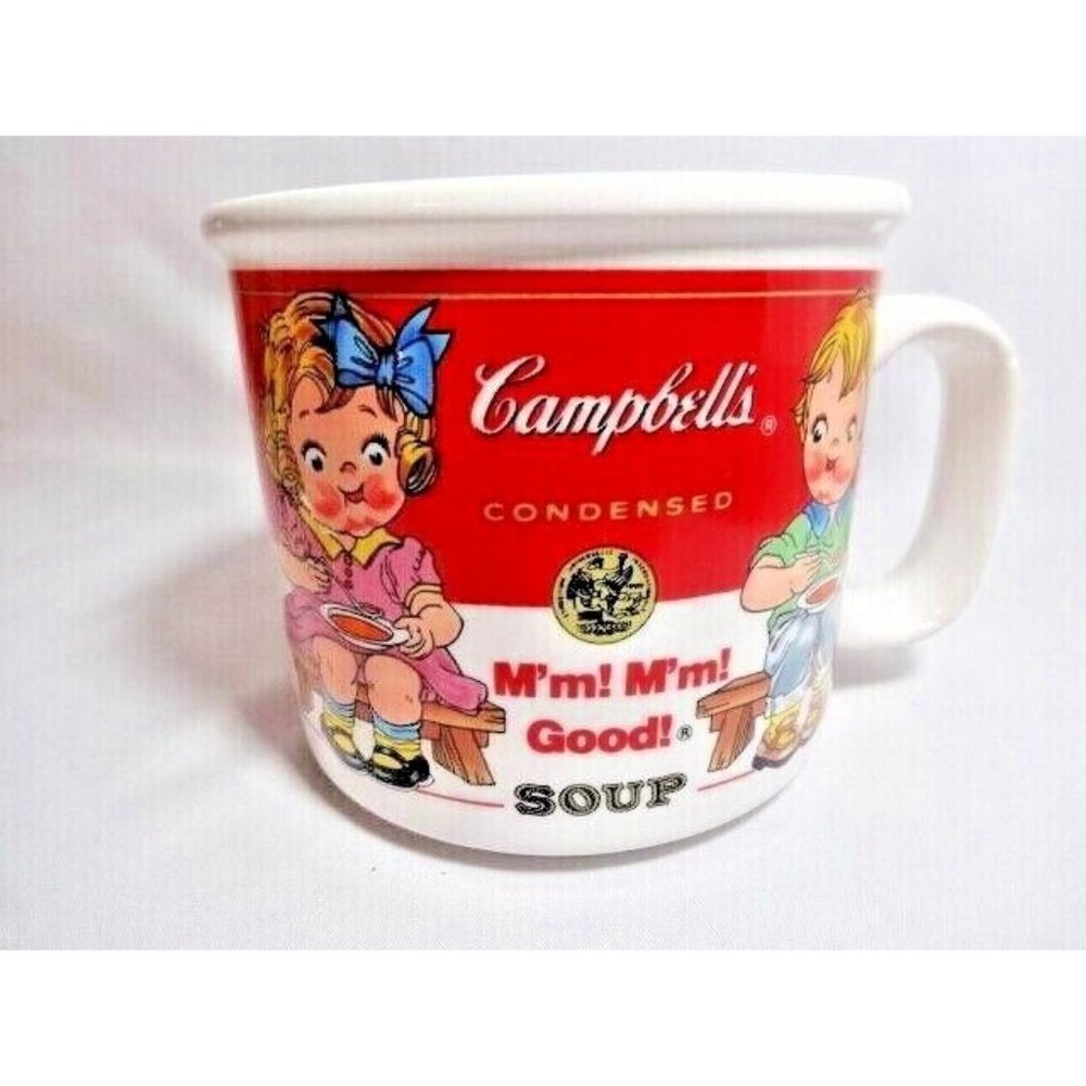 Vintage 1993 Campbell's Kids Stoneware Soup Mug Westwood Microwavable - 14 Ounce